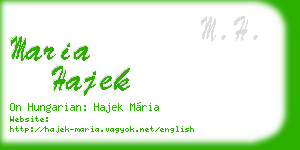 maria hajek business card